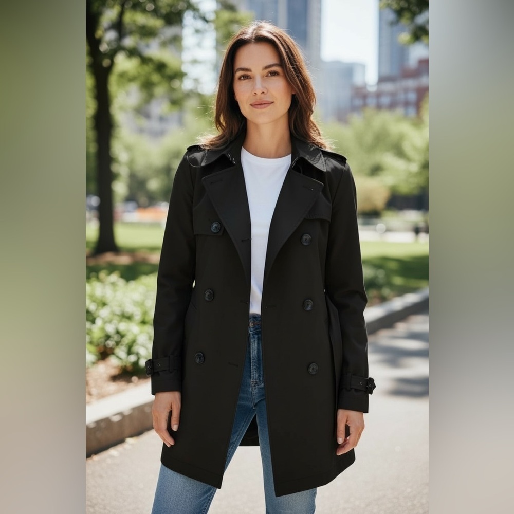 Lauren Ralph Lauren Dark Gray Trench Coat
